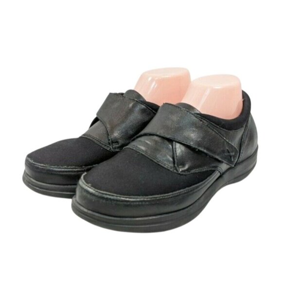 Apex Comfort Shoes Women's Size 9.5 EW Black Leather - Picture 1 of 8